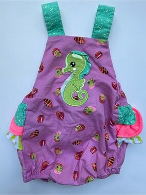 Ricrac & Ruffles 12 Months Sunsuit/Bubble Romper — Baby Girl Boutique